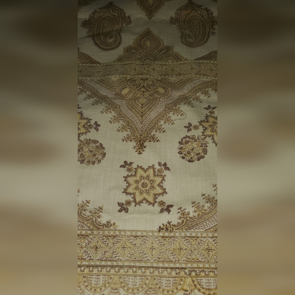 Pottery Barn Table Runner 18X92 Gold Cotton Beautiful - Picture 3 of 8